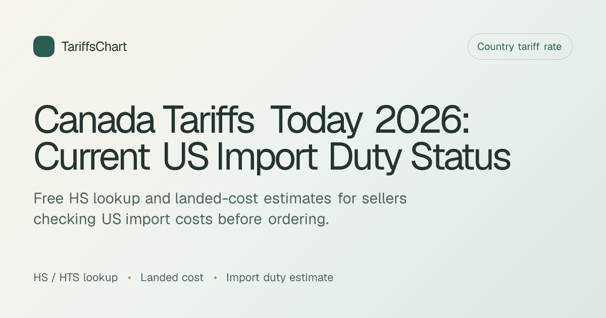 Canada Tariffs Today 2026: Current US Import Duty Status & Rates ...