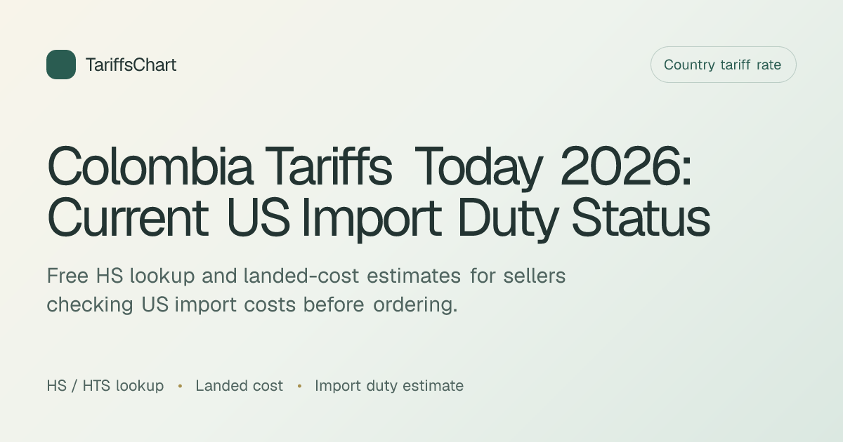 Colombia Tariffs Today 2026: Current US Import Duty Status & Rates ...