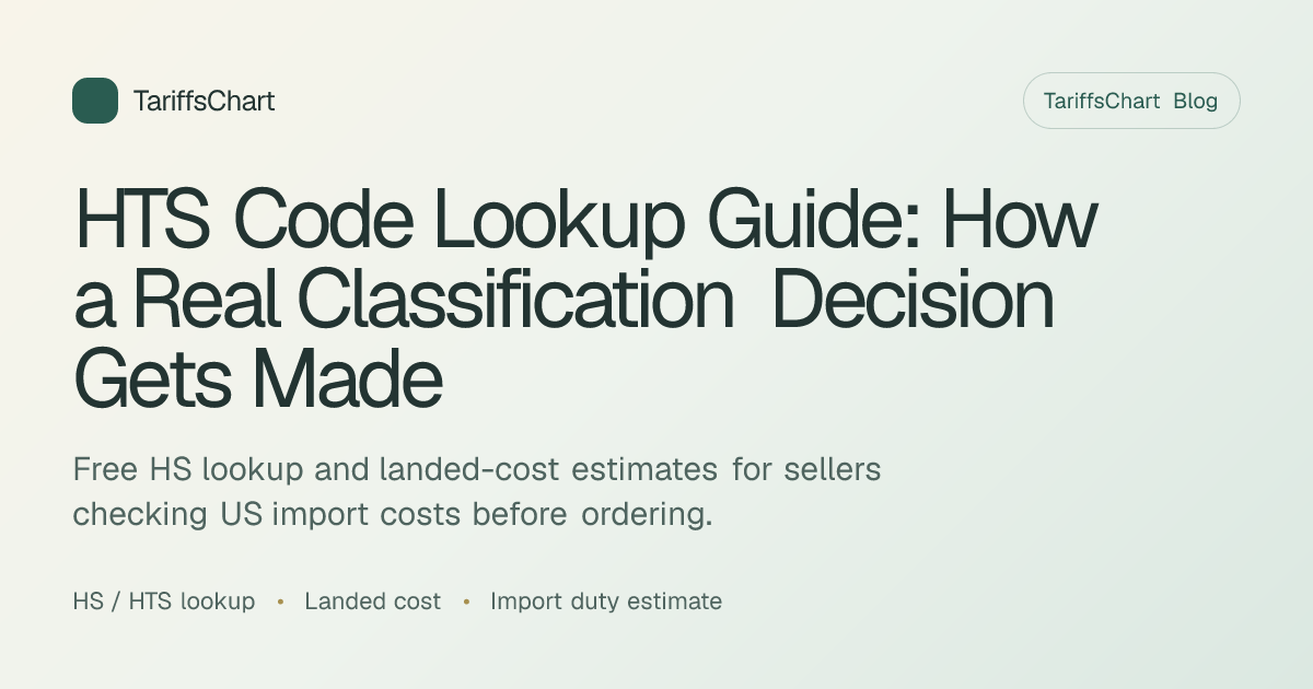 HTS Code Lookup Guide: How a Real Classification Decision Gets Made ...