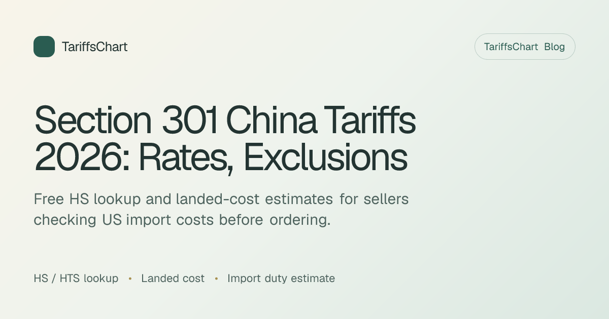 Section 301 China Tariffs 2026: Rates, Exclusions & HTS | TariffsChart